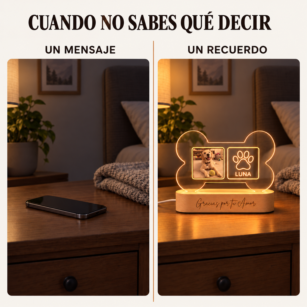 Lámpara Memorial de Tu Perro